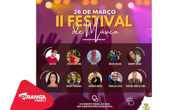 II Festival de Música de Palmeira acontece neste domingo (26)