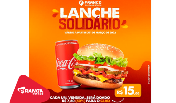 Lanche Solidário do Franco já está disponível no valor de R$ 15,00