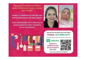 Bazar Solidário para tratamento de saúde de Gisleine de Paula segue nos dias 17 e 18 de abril