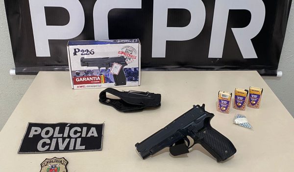 Polícia Civil de Palmeira cumpre Mandado de Busca e Apreensão e apreende arma de airsoft que era utilizada para ameaçar a ex-esposa