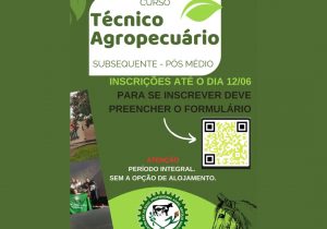 Colégio Agrícola oferece curso técnico em Agropecuária na modalidade Subsequente