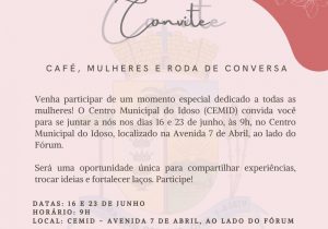 Evento “Café, mulheres e roda de conversa” acontece nos dias 16 e 23 de junho