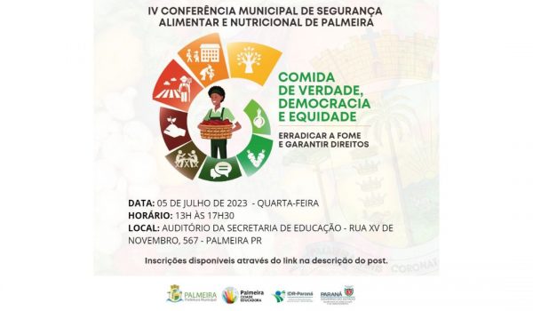 4ª Conferência Municipal de Segurança Alimentar e Nutricional será realizada na quarta-feira (05)