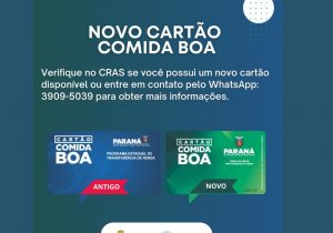 Secretaria de Assistência Social comunica retirada de novo cartão do Programa Comida Boa