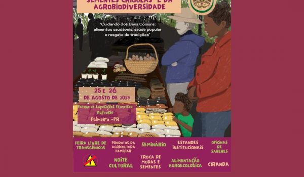 19ª Feira Regional de Sementes Crioulas e da Agrobiodiversidade acontecerá em 25 e 26 de agosto