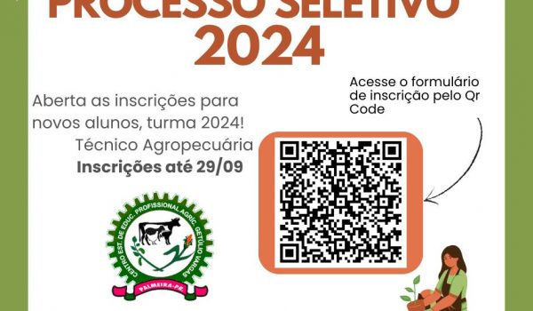 Abertas as inscrições para processo seletivo 2024 do Colégio Agrícola