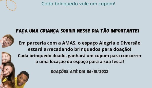 Amas e Espaço Alegria&Diversão promovem campanha 