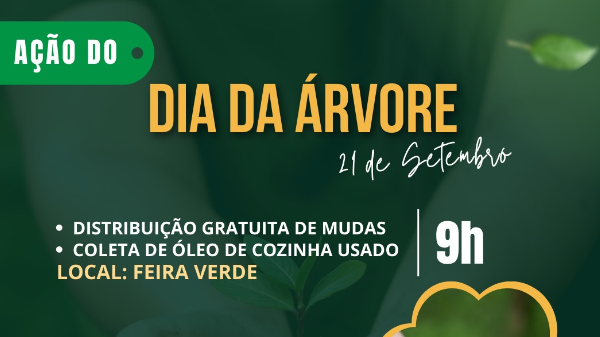 Departamento de Meio Ambiente realizará coleta de óleo de cozinha usado e distribuição de mudas de árvores