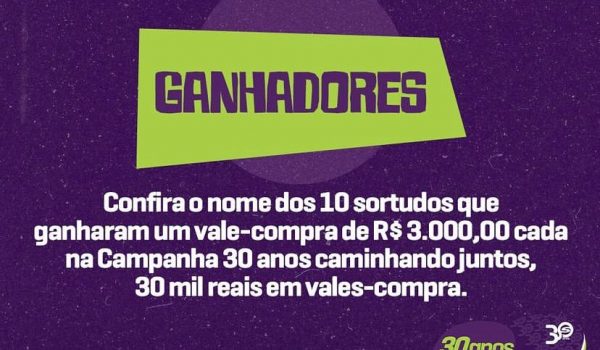 Confira os ganhadores do sorteio do aniversário de 30 anos da Sportek