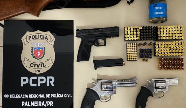 Polícia Civil de Palmeira realiza prisão em flagrante por posse ilegal de arma de fogo de uso restrito na quarta-feira (27)