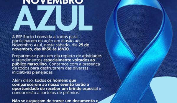 ESF Rocio I promove ação em alusão ao Novembro Azul no sábado (25)