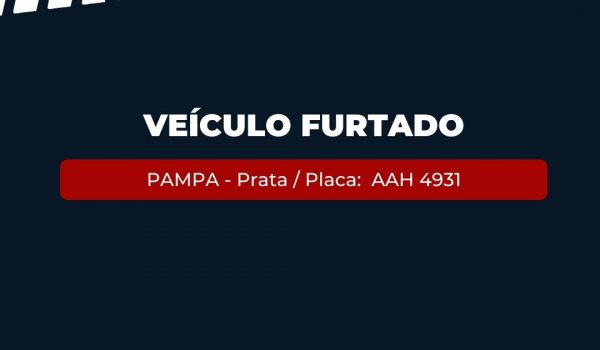 Pampa é furtada em Palmeira, informações devem ser repassadas a Polícia