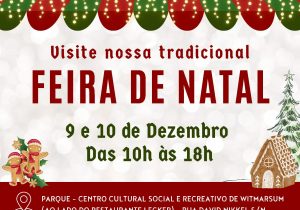 Feira de Natal de Witmarsum será realizada nos dias 9 e 10 de dezembro