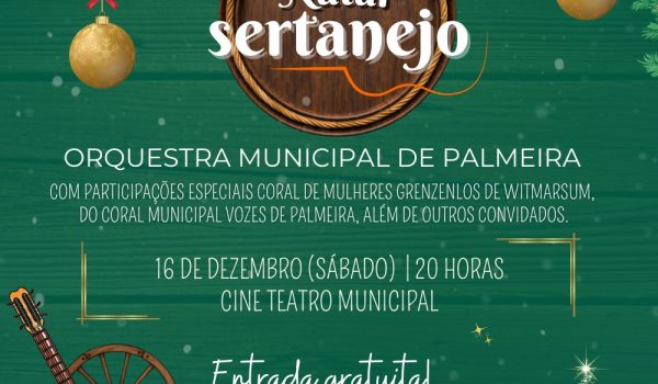 Orquestra Municipal de Palmeira apresentará o Natal Sertanejo no dia 16 de dezembro