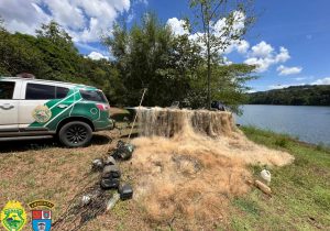 Polícia Ambiental apreende quase 24 mil metros de redes no período da Piracema