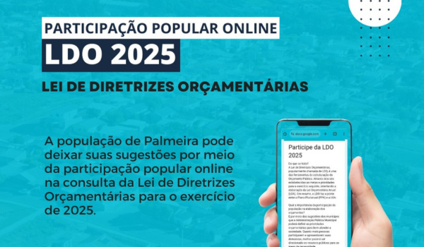 Participação popular online da LDO 2025 já está disponível
