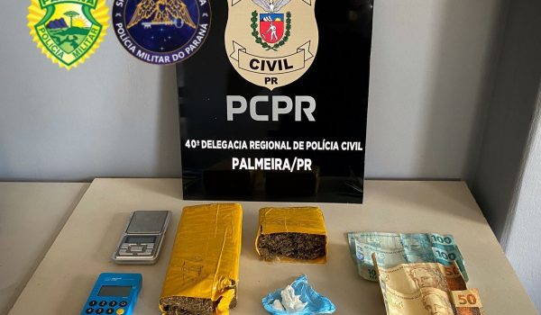 Polícia Civil de Palmeira e Diretoria de Inteligência da Polícia Militar realizam prisão em flagrante na manhã desta terça-feira (06)