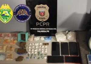 Polícia desarticula ponto de drogas em operação entre Palmeira e Irati