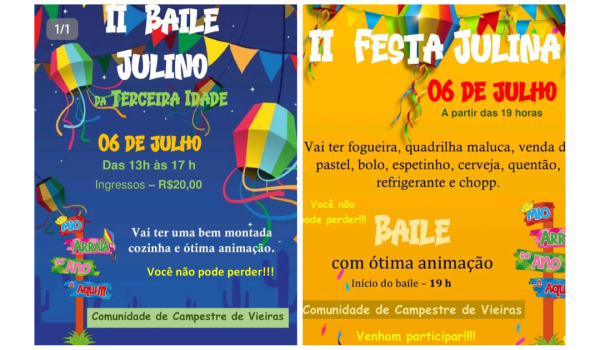 Comunidade de Campestre de Vieiras celebra mês julino com dois eventos em um dia