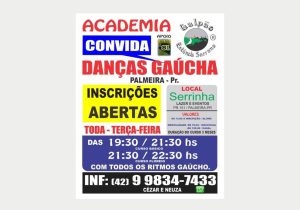 Aulas de danças gaúchas iniciam na terça-feira (04) na Serrinha Lazer e Eventos