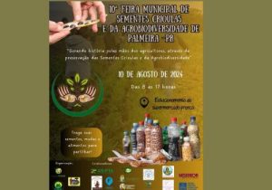 10ª edição da Feira Municipal de Sementes Crioulas e da Agrobiodiversidade acontece no próximo dia 10 de agosto