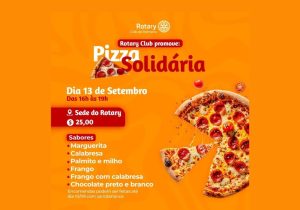 Vendas da 'Pizza Solidária' do Rotary terminam na terça-feira (10)