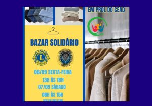 Lions e Leo Clube de Palmeira realizam Bazar Solidário nesta sexta-feira (06) e sábado (07)