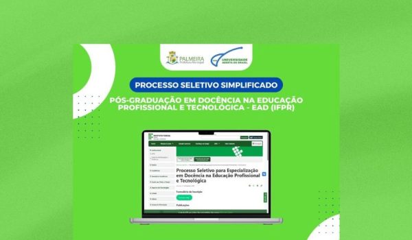 Polo UAB está com inscrições abertas para Curso de Pós-graduação em Docência na Educação Profissional e Tecnológica (EaD)