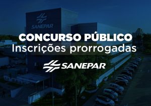 Inscrições para concurso público da Sanepar são prorrogadas até 21 de outubro