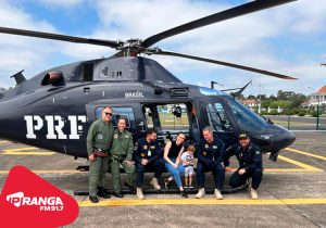 Helicóptero da PRF transporta criança de 3 anos para realizar transplante em Curitiba (PR)