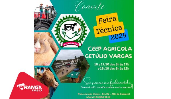 Feira Técnica do Colégio Agrícola acontece a partir de quarta-feira (16)