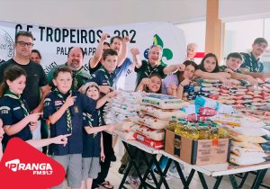 Grupo Escoteiros Tropeiros arrecada mais de 600 Quilos de alimentos para o Lar Acelino