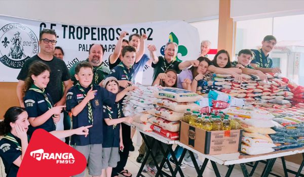 Grupo Escoteiros Tropeiros arrecada mais de 600 Quilos de alimentos para o Lar Acelino