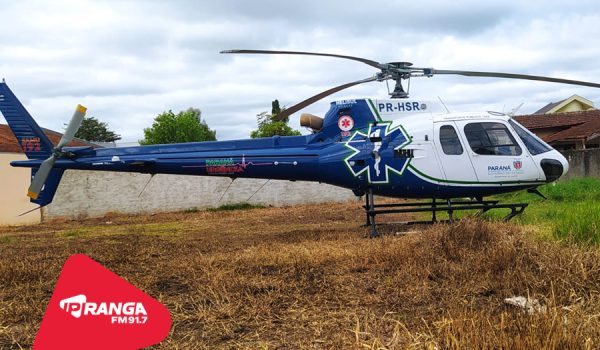 Helicóptero do Samu resgata jovem ferido em acidente de trabalho em Palmeira