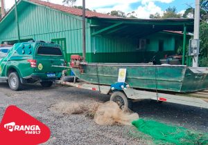 Polícia Ambiental prende dois homens em flagrante no Rio Iguaçu