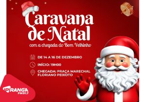 Caravana Iluminada com o Papai Noel promete encantar as famílias em Palmeira neste fim de semana