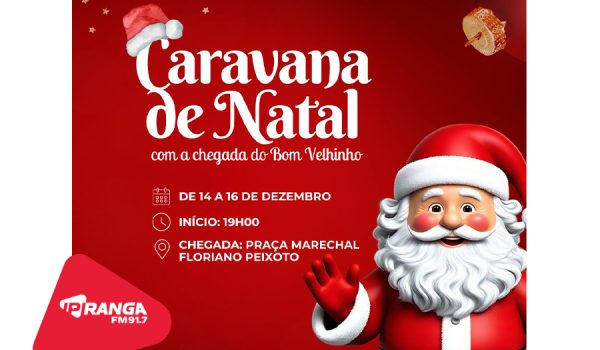 Caravana Iluminada e chegada do Papai Noel encantam Palmeira neste fim de semana