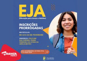 Secretaria de Educação prorroga inscrições para o EJA