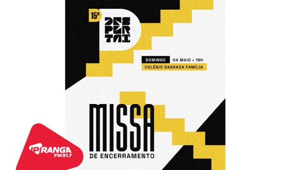 Comunidade é convidada para a missa de encerramento do 15º Despertai Jovem neste domingo (04)