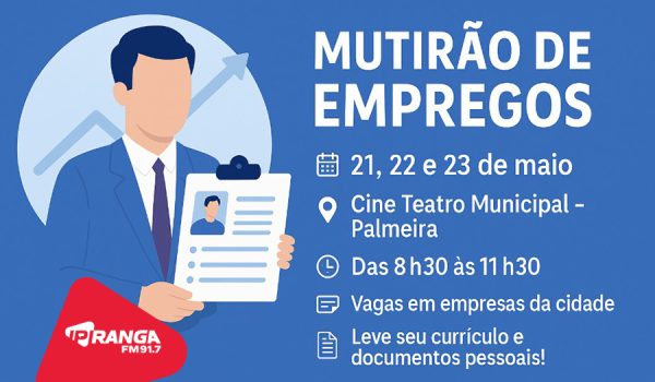 Mutirão de Empregos reúne empresas e amplia oportunidades para trabalhadores em Palmeira