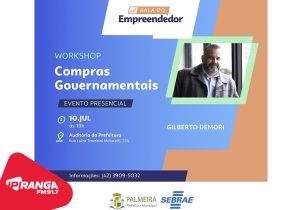 Workshop sobre Compras Governamentais acontece em Palmeira nesta quinta-feira (10)