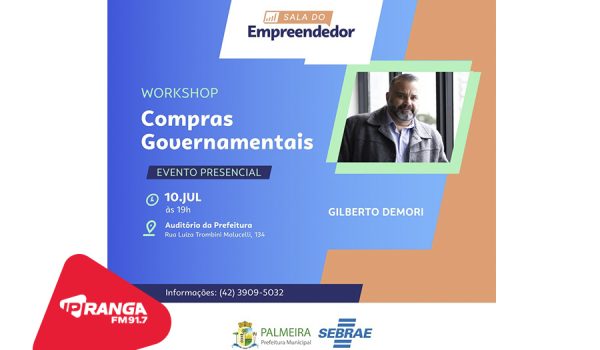 Workshop sobre Compras Governamentais acontece em Palmeira nesta quinta-feira (10)